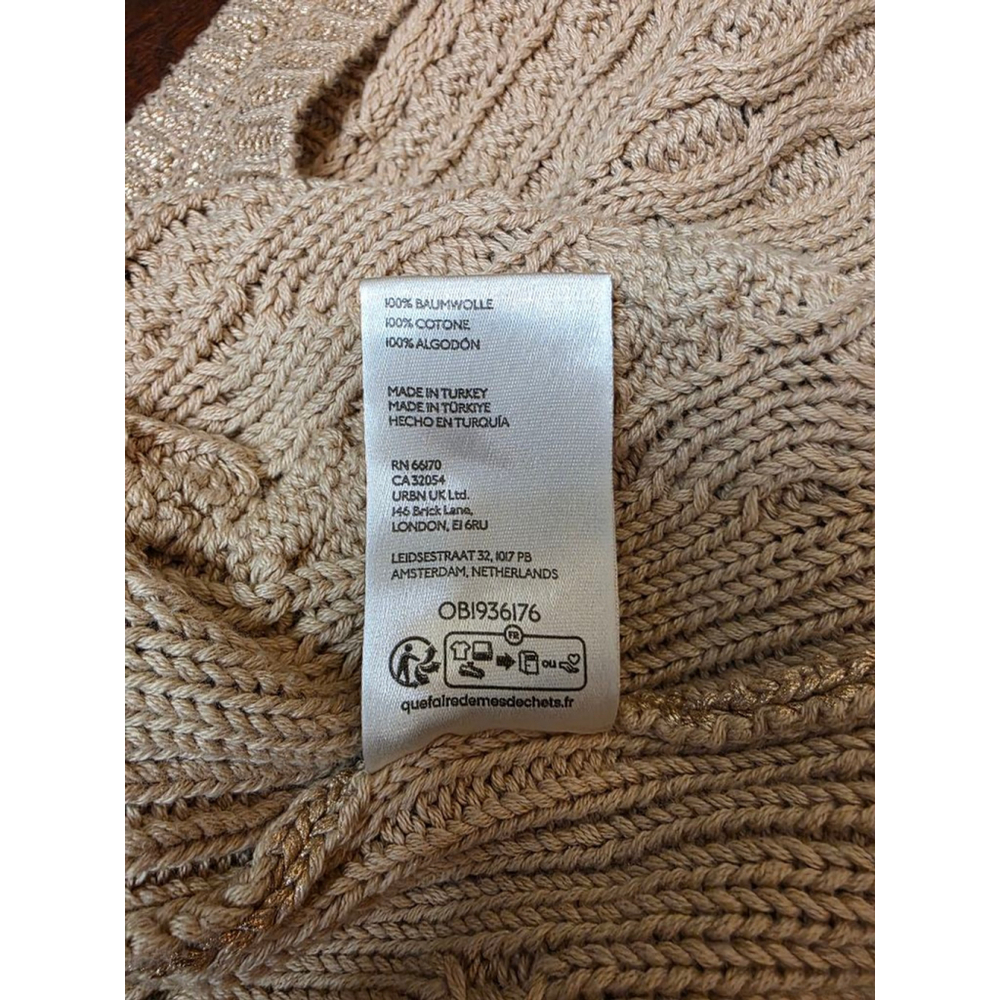 Free People Beige Cable Knit Tank Top S - Picture 7 of 7
